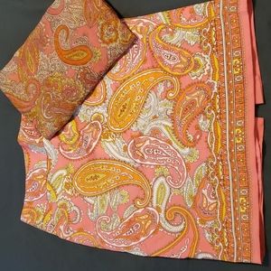 Pink & Yellow Paisley Skirt & Scarf Set